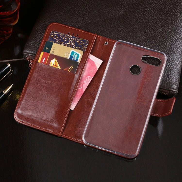 For Oukitel C11 Pro idewei Crazy Horse Texture Horizontal Flip Leather Case with Holder & Card Slots & Wallet