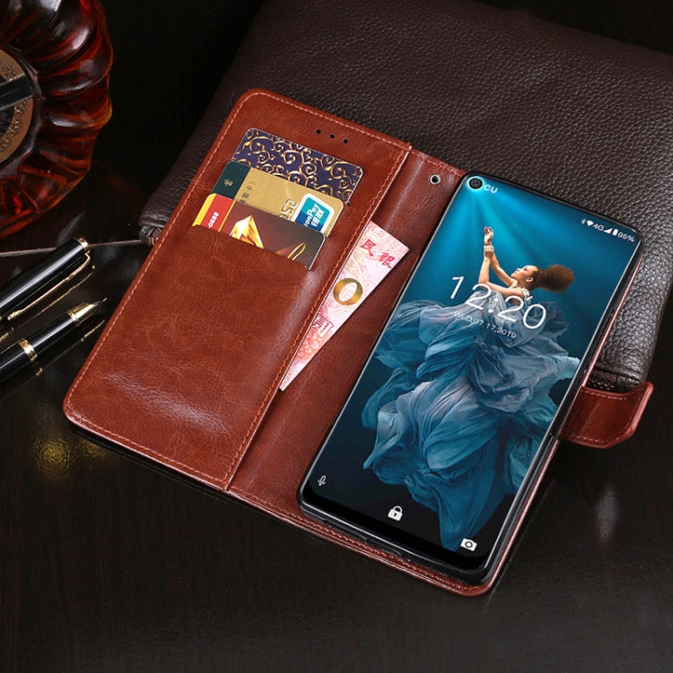 For Oukitel C17 Pro idewei Crazy Horse Texture Horizontal Flip Leather Case with Holder & Card Slots & Wallet