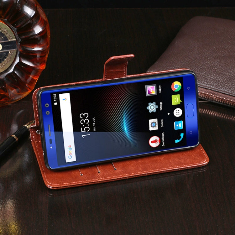 For Oukitel K3 idewei Crazy Horse Texture Horizontal Flip Leather Case with Holder & Card Slots & Wallet