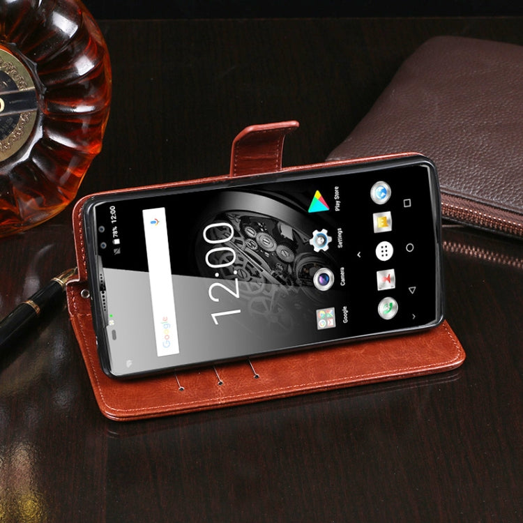 For Oukitel K10 idewei Crazy Horse Texture Horizontal Flip Leather Case with Holder & Card Slots & Wallet