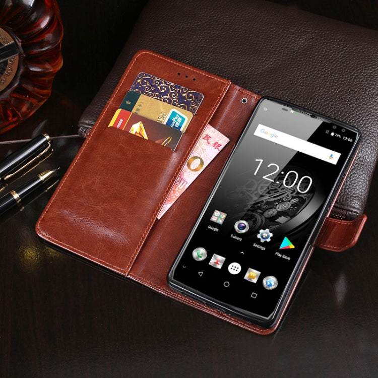 For Oukitel K10 idewei Crazy Horse Texture Horizontal Flip Leather Case with Holder & Card Slots & Wallet