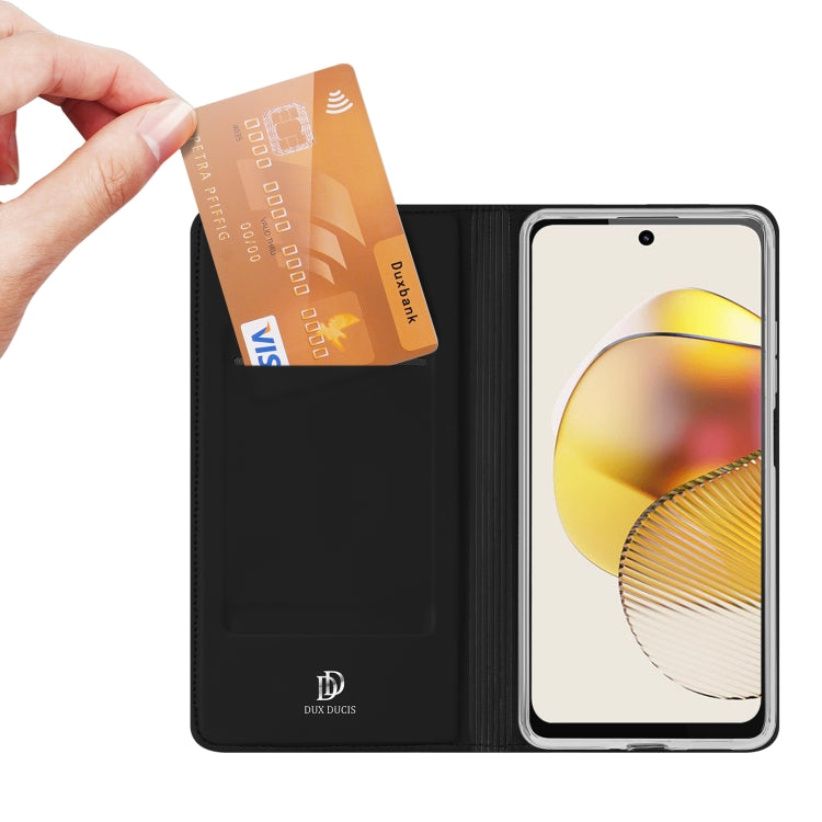 For Motorola Moto G73 DUX DUCIS Skin Pro Series Flip Leather Phone Case