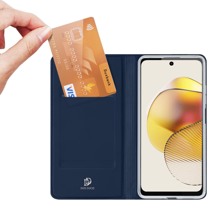 For Motorola Moto G73 DUX DUCIS Skin Pro Series Flip Leather Phone Case