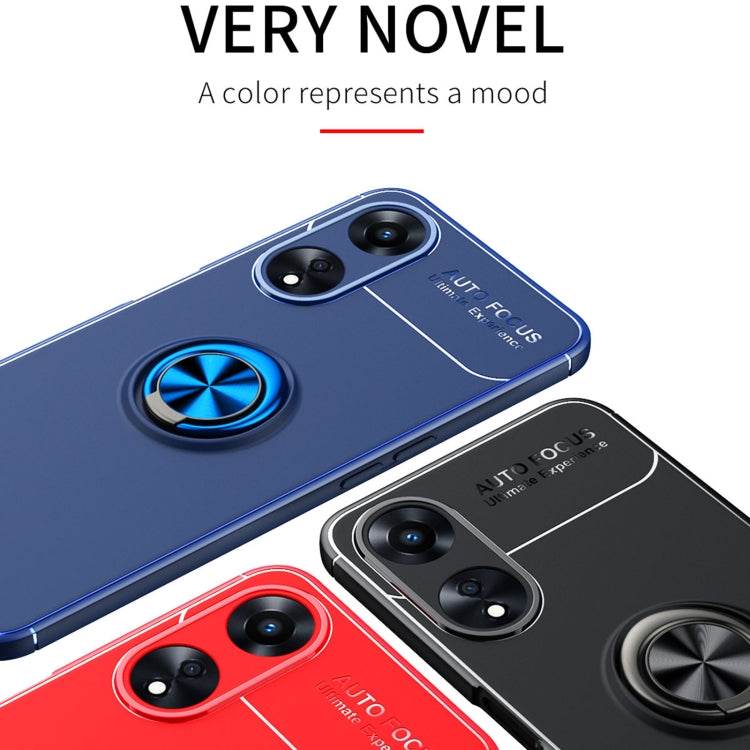 For OPPO A58 5G Metal Ring Holder 360 Degree Rotating TPU Case