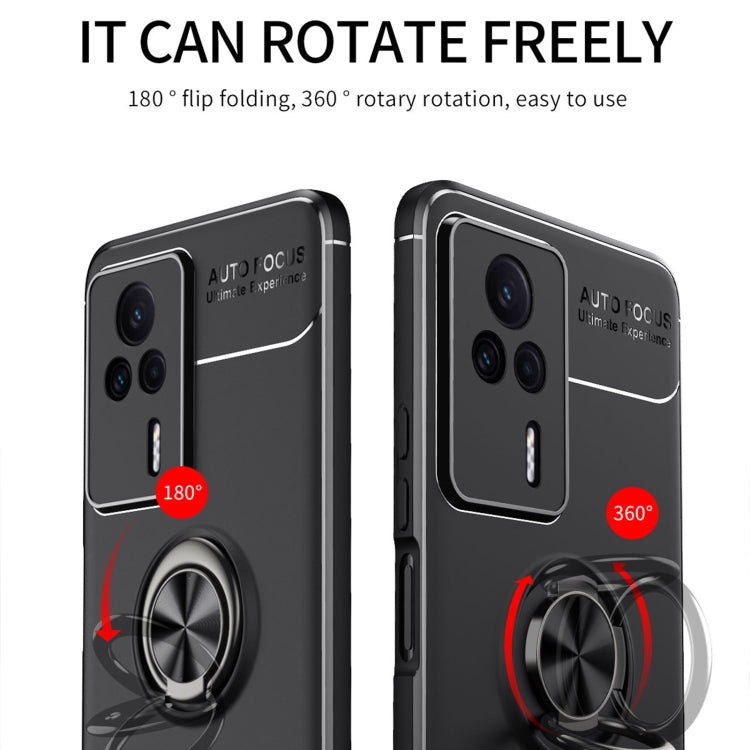 For Xiaomi Redmi K60E Metal Ring Holder 360 Degree Rotating TPU Case