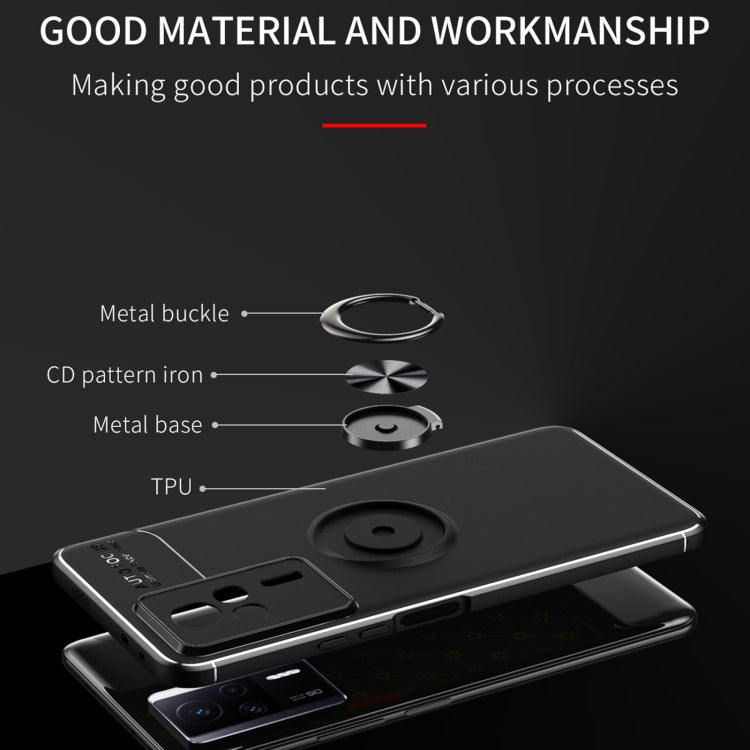 For Xiaomi Redmi K60E Metal Ring Holder 360 Degree Rotating TPU Case