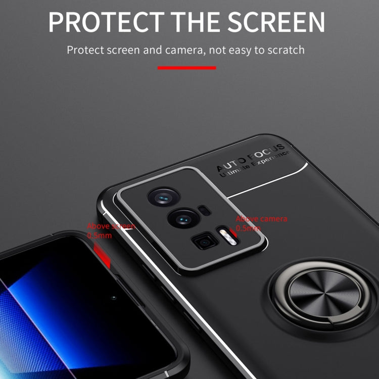 For Xiaomi Redmi K60 Pro Metal Ring Holder 360 Degree Rotating TPU Case