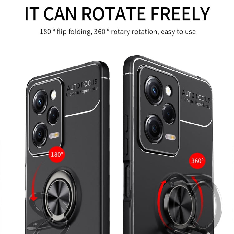 For Xiaomi Redmi Note 12 Pro 5G Metal Ring Holder 360 Degree Rotating TPU Case