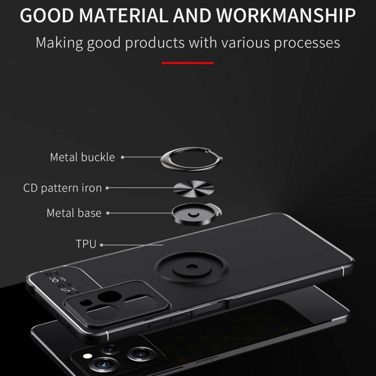 For Xiaomi Redmi Note 12 Pro 5G Metal Ring Holder 360 Degree Rotating TPU Case