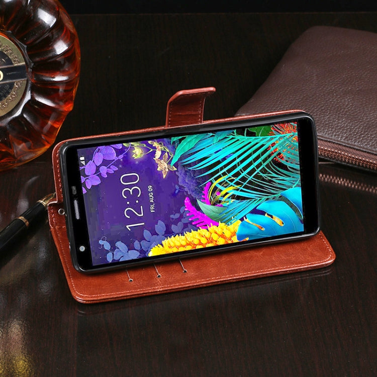 For LG K30 (2019) idewei Crazy Horse Texture Horizontal Flip Leather Case with Holder & Card Slots & Wallet