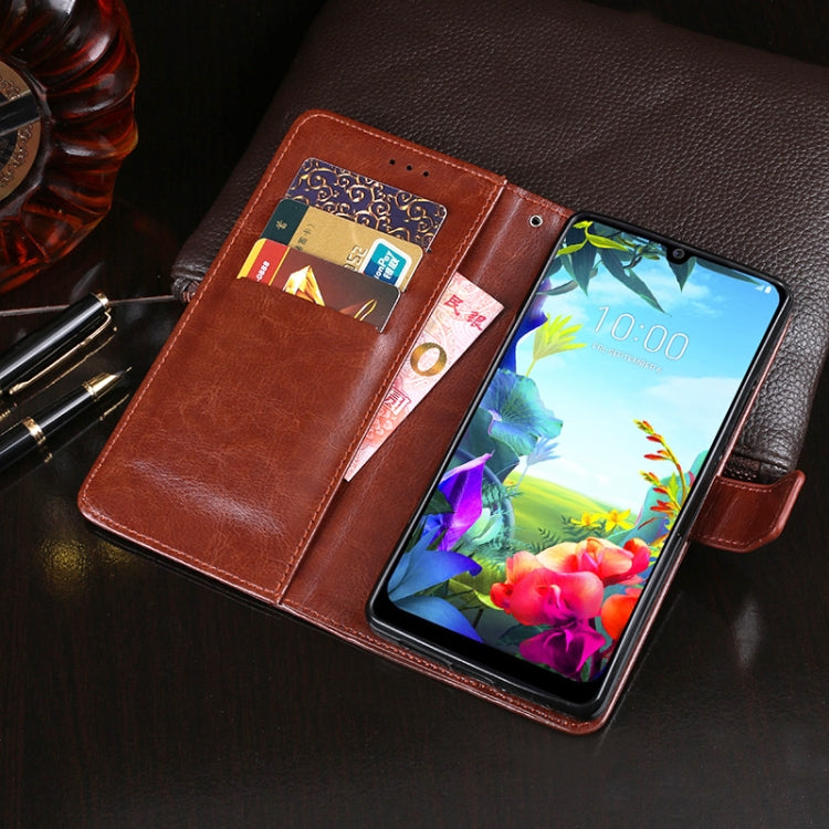 For LG K50S idewei Crazy Horse Texture Horizontal Flip Leather Case with Holder & Card Slots & Wallet