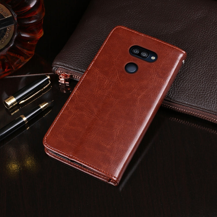 For LG K50S idewei Crazy Horse Texture Horizontal Flip Leather Case with Holder & Card Slots & Wallet