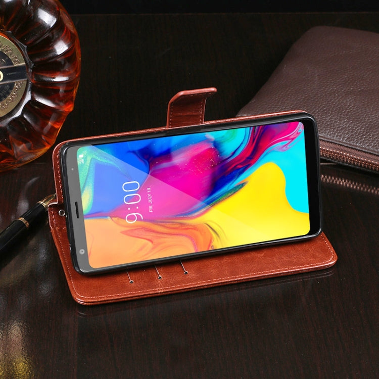 For LG Stylo 5 idewei Crazy Horse Texture Horizontal Flip Leather Case with Holder & Card Slots & Wallet