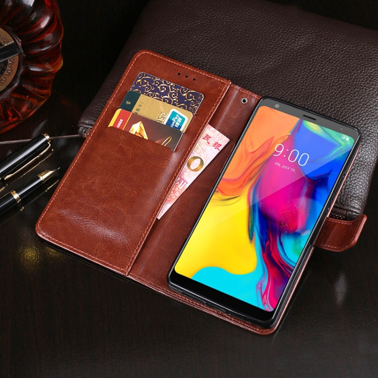 For LG Stylo 5 idewei Crazy Horse Texture Horizontal Flip Leather Case with Holder & Card Slots & Wallet