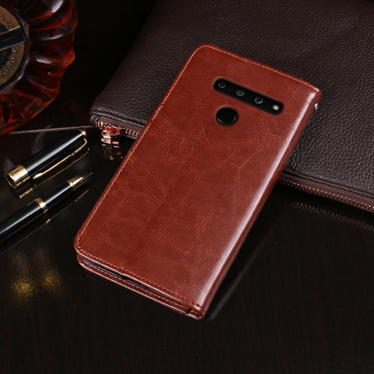 For LG V50 ThinQ 5G idewei Crazy Horse Texture Horizontal Flip Leather Case with Holder & Card Slots & Wallet