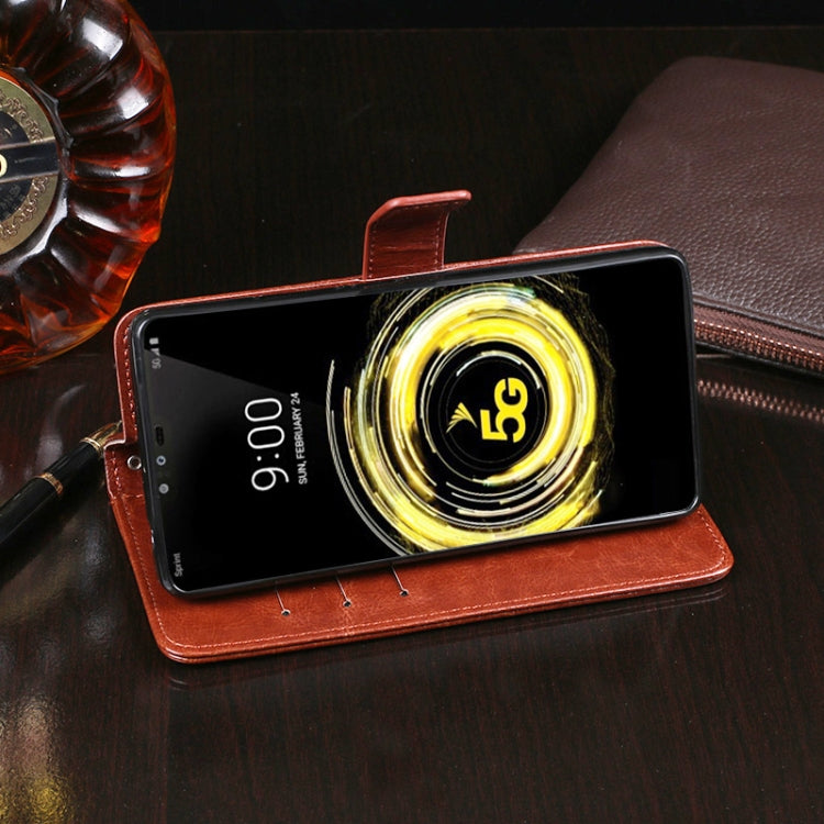 For LG V50 ThinQ 5G idewei Crazy Horse Texture Horizontal Flip Leather Case with Holder & Card Slots & Wallet