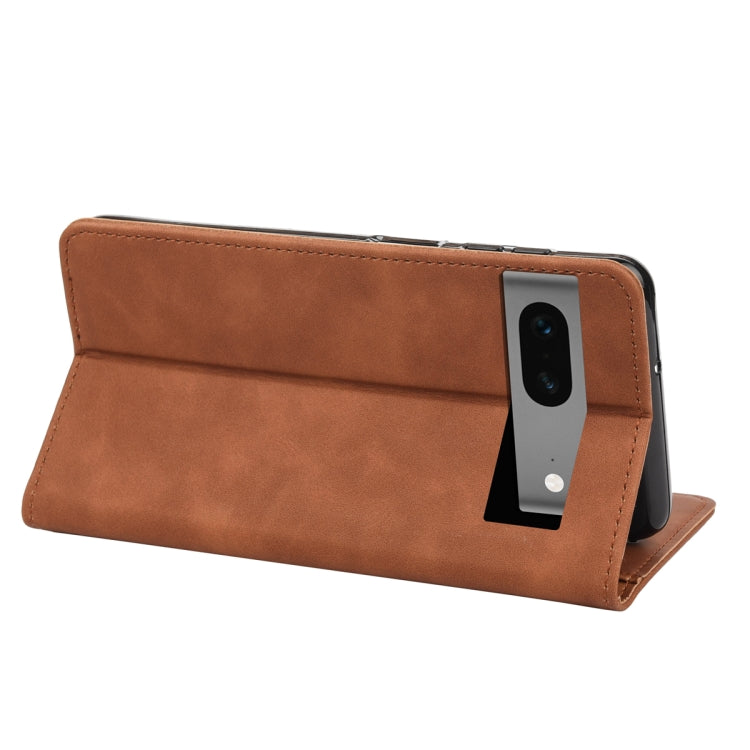 For Google Pixel 7a Skin Feel Splicing Leather Phone Case