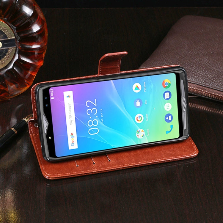 For Ulefone Power 5 idewei Crazy Horse Texture Horizontal Flip Leather Case with Holder & Card Slots & Wallet