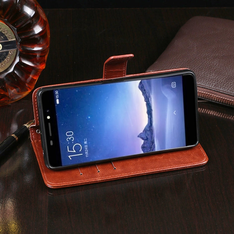 For Ulefone S8 Pro idewei Crazy Horse Texture Horizontal Flip Leather Case with Holder & Card Slots & Wallet