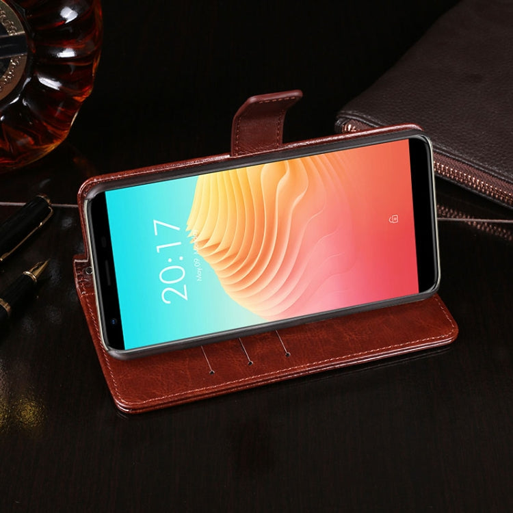 For Ulefone S9 Pro idewei Crazy Horse Texture Horizontal Flip Leather Case with Holder & Card Slots & Wallet
