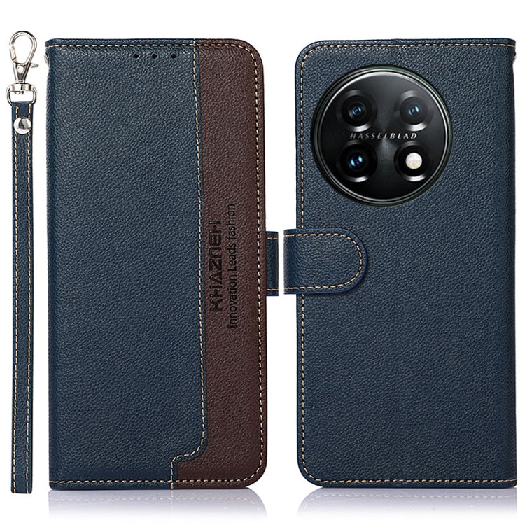 For OnePlus 11 KHAZNEH Litchi Texture Leather RFID Phone Case