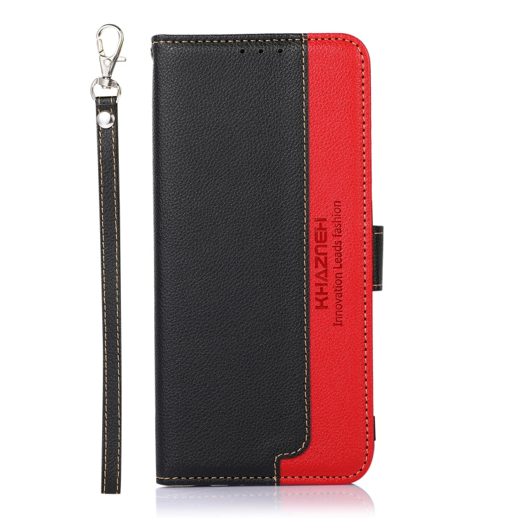 For Motorola Moto E13 KHAZNEH Litchi Texture Leather RFID Phone Case