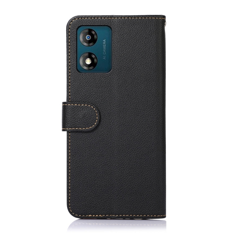 For Motorola Moto E13 KHAZNEH Litchi Texture Leather RFID Phone Case
