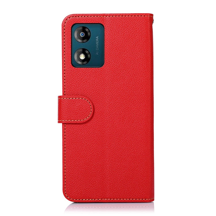 For Motorola Moto E13 KHAZNEH Litchi Texture Leather RFID Phone Case