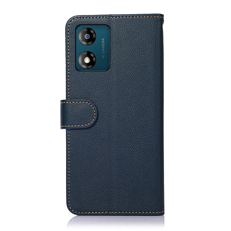 For Motorola Moto E13 KHAZNEH Litchi Texture Leather RFID Phone Case