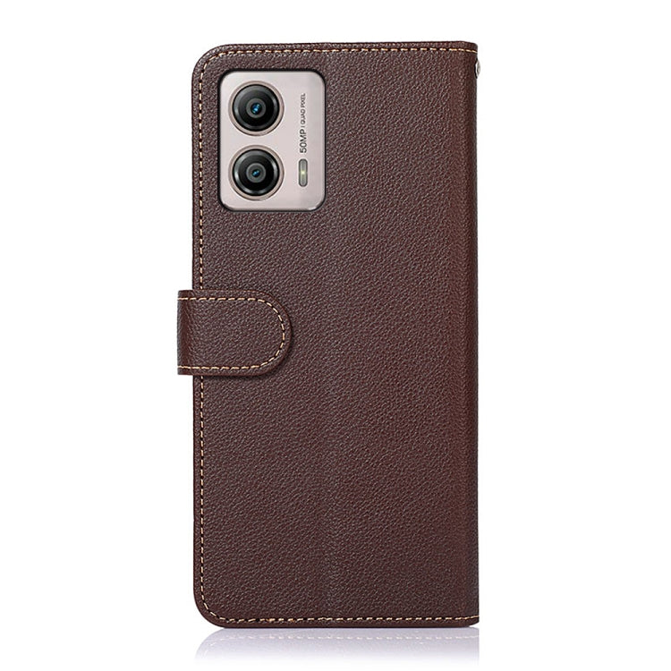 For Motorola Moto G53 5G KHAZNEH Litchi Texture Leather RFID Phone Case