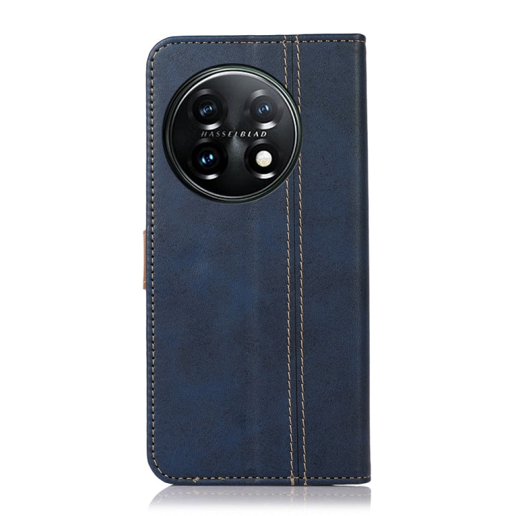 For OnePlus 11 5G Stitching Thread Calf Texture Leather Phone Case