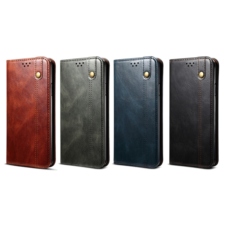 For OnePlus Ace 2 5G Oil Wax Crazy Horse Texture Leather Phone Case