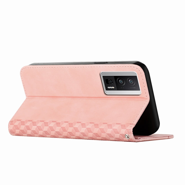 For Xiaomi Redmi K60 / K60 Pro Diamond Pattern Skin Feel Magnetic Leather Phone Case