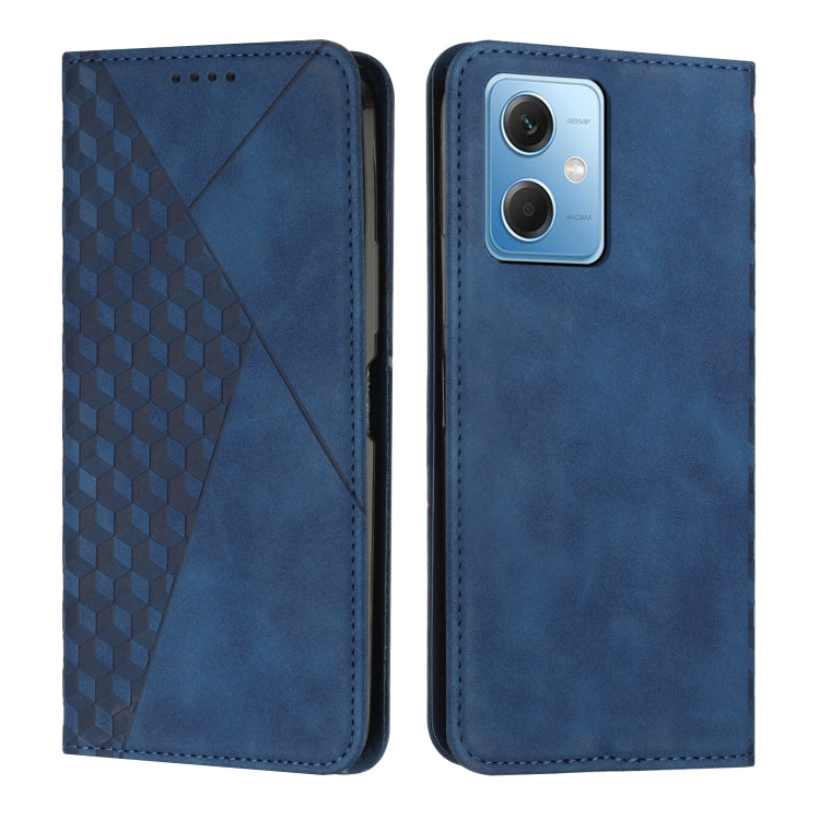 For Xiaomi Redmi Note 12 Global / Poco X5 5G Diamond Pattern Skin Feel Magnetic Leather Phone Case