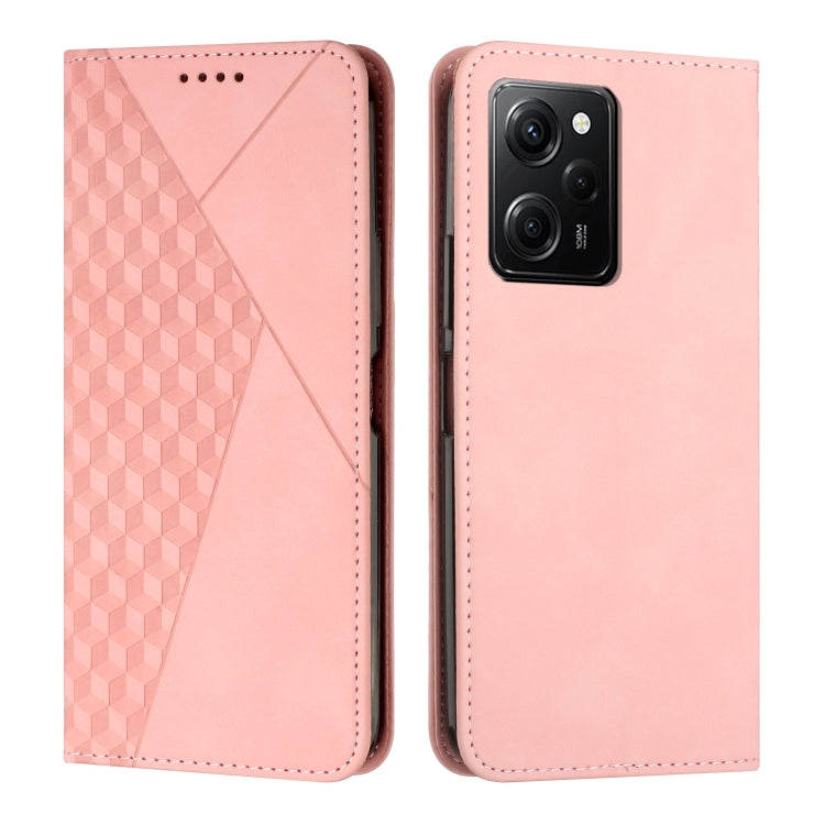 For Xiaomi Redmi Note 12 Pro Speed / Poco X5 Pro 5G Diamond Pattern Skin Feel Magnetic Leather Phone Case