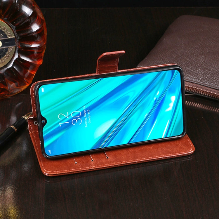 For OPPO Realme Q idewei Crazy Horse Texture Horizontal Flip Leather Case with Holder & Card Slots & Wallet