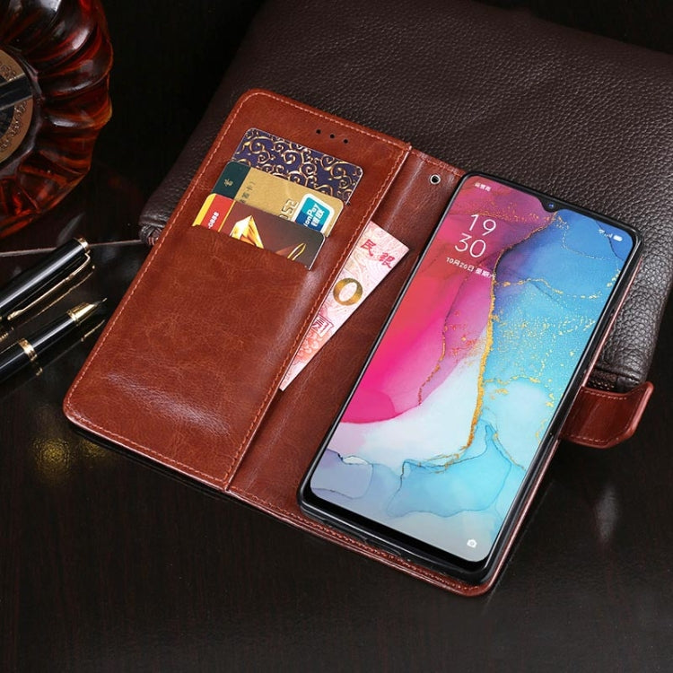For OPPO Reno3 idewei Crazy Horse Texture Horizontal Flip Leather Case with Holder & Card Slots & Wallet