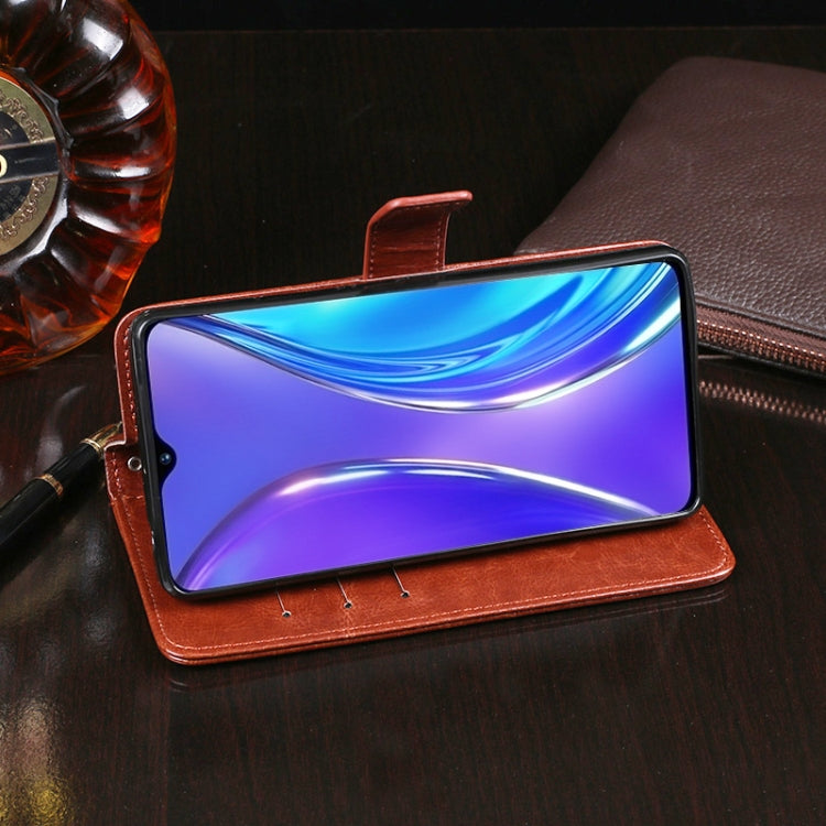 For OPPO Realme X2 idewei Crazy Horse Texture Horizontal Flip Leather Case with Holder & Card Slots & Wallet