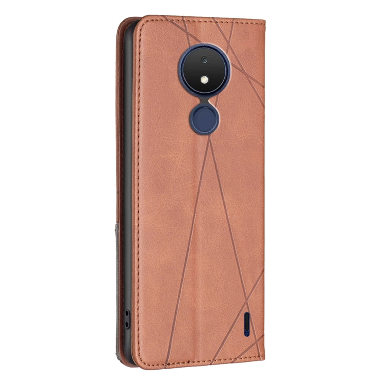 For Nokia C21 Prismatic Invisible Magnetic Leather Phone Case