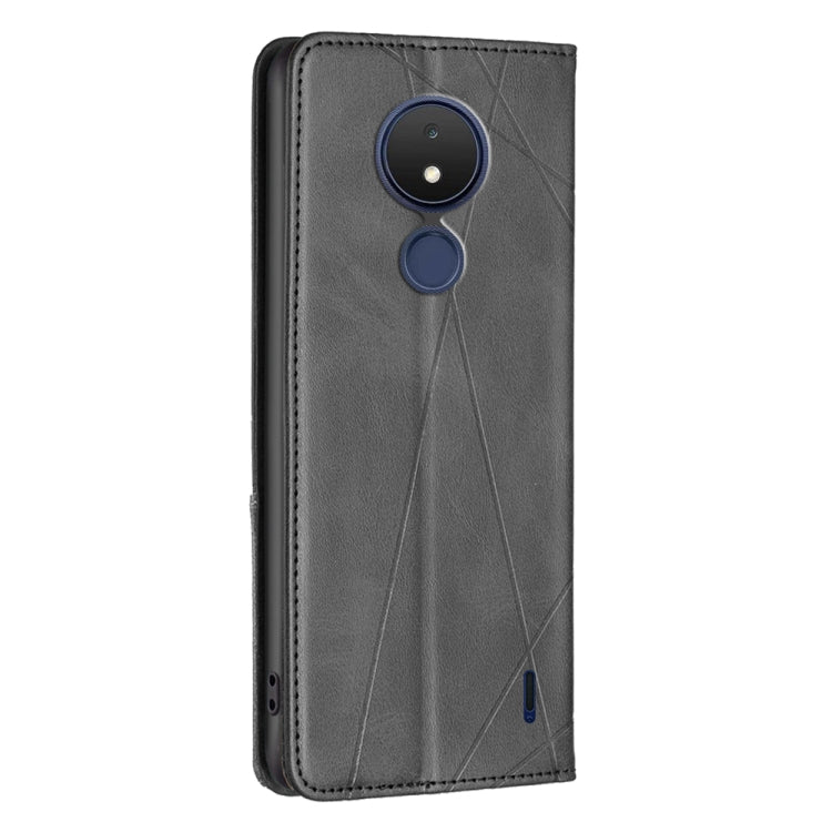 For Nokia C21 Prismatic Invisible Magnetic Leather Phone Case