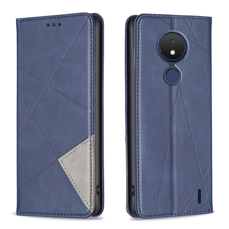 For Nokia C21 Prismatic Invisible Magnetic Leather Phone Case