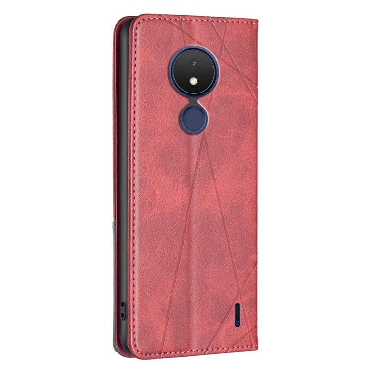 For Nokia C21 Prismatic Invisible Magnetic Leather Phone Case