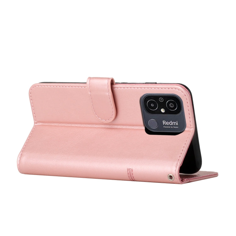 For Xiaomi Redmi 11A 4G Stitching Calf Texture Buckle Leather Phone Case