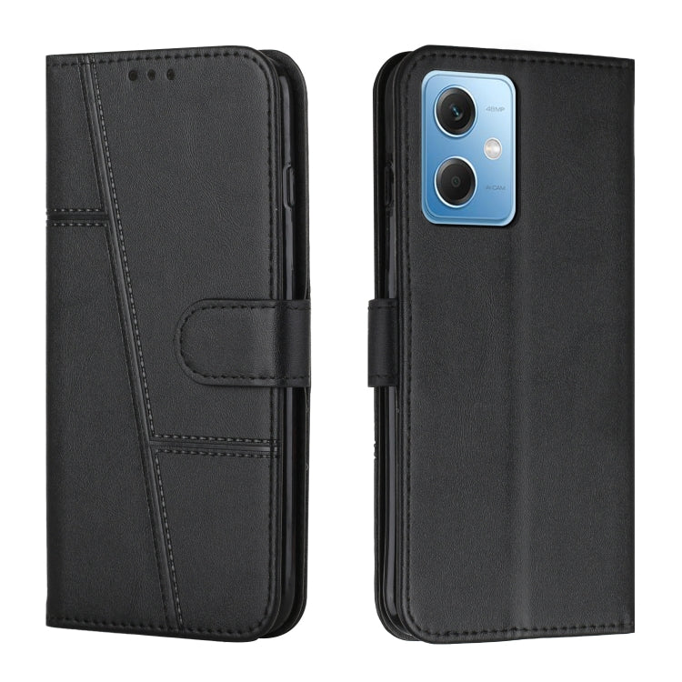 For Xiaomi Redmi Note 12 Global / Poco X5 5G Stitching Calf Texture Buckle Leather Phone Case