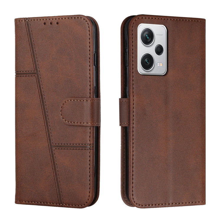 For Xiaomi Redmi Note 12 Pro+ Global / Note 12 Explorer Stitching Calf Texture Buckle Leather Phone Case