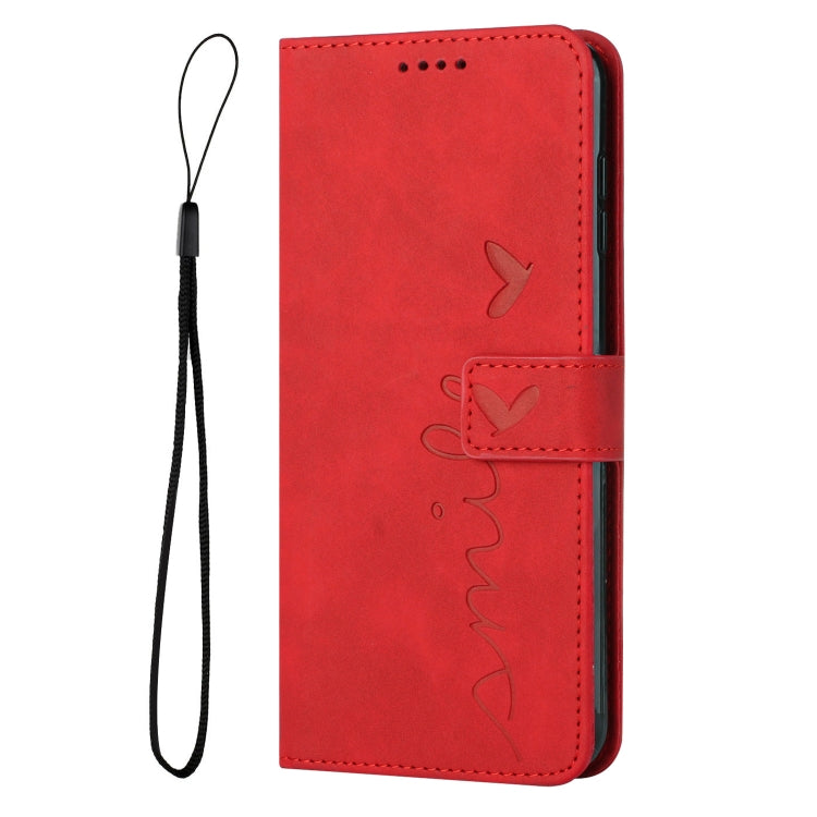 For Xiaomi Redmi Note 12 Global / Poco X5 5G Skin Feel Heart Pattern Leather Phone Case