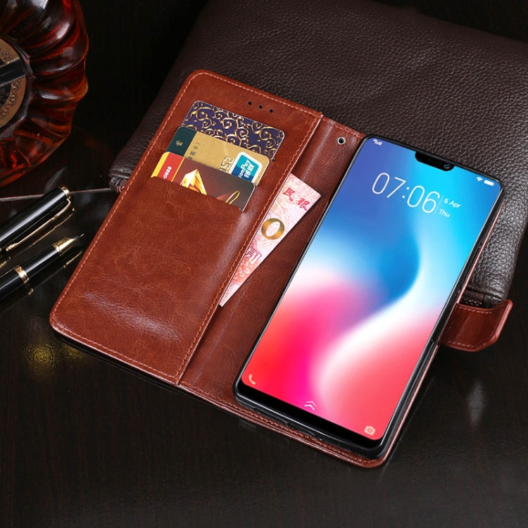 For Vivo V9 idewei Crazy Horse Texture Horizontal Flip Leather Case with Holder & Card Slots & Wallet