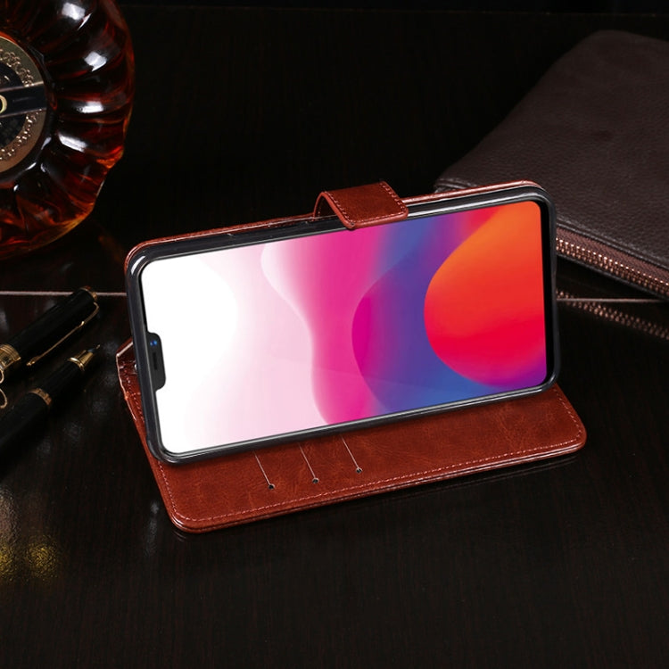 For Vivo X21 idewei Crazy Horse Texture Horizontal Flip Leather Case with Holder & Card Slots & Wallet