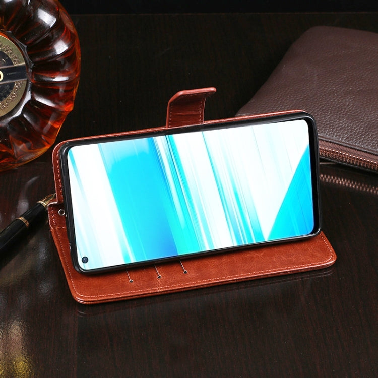 For Vivo Z5x idewei Crazy Horse Texture Horizontal Flip Leather Case with Holder & Card Slots & Wallet