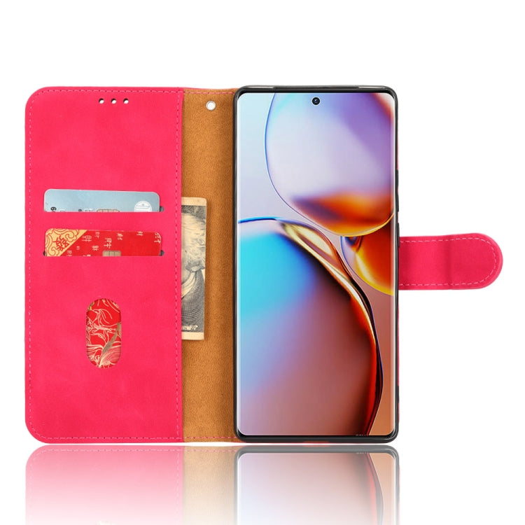 For Motorola Moto X40 Skin Feel Magnetic Flip Leather Phone Case